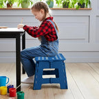Utopia Home Folding Step Stool with Handle – 9 Inch Anti Slip Collapsible Stool – Holds Up to 300 lbs – Sturdy Plastic Step Stool Foldable for Kitchen, Bathroom and Home Use (2-Pack, Blue) - Image 2