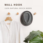 Natural Wooden Wall Hooks - Image 2