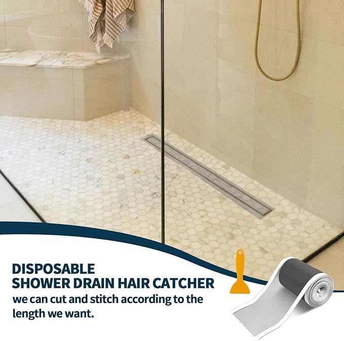 4.7 Inch x 33 FT Disposable Shower Drain Screen Self-Adhesive Stickers - Image 7