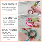 3 in 1 Cup Lid Cleaning Brush, Water Bottle Cleaner Brush, Portable Cup Lid Gap - Image 4