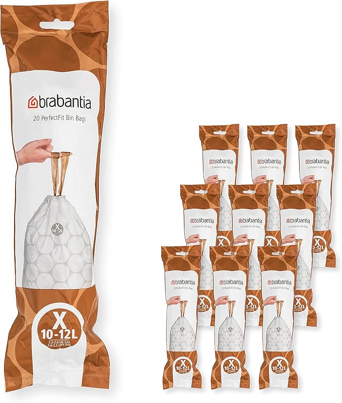 Brabantia PerfectFit Trash Bags Thick Plastic Trash Can Liners by BrabantiaUSA