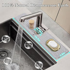 Stone Faucet Mat for Kitchen Sink, 15.7" Diatomite Drying Stone Kitchen Sink - Image 2