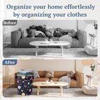 Planet Moon Universe Galaxy Laundry Basket, Foldable Waterproof Oxford Cloth - Image 5