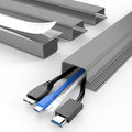 Delamu 62.8in Under Desk Cable Management, Safe & Tidy Cable Management Under by DELAMU