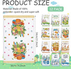 12 Pcs Seasonal Kitchen Towels Set - Image 2