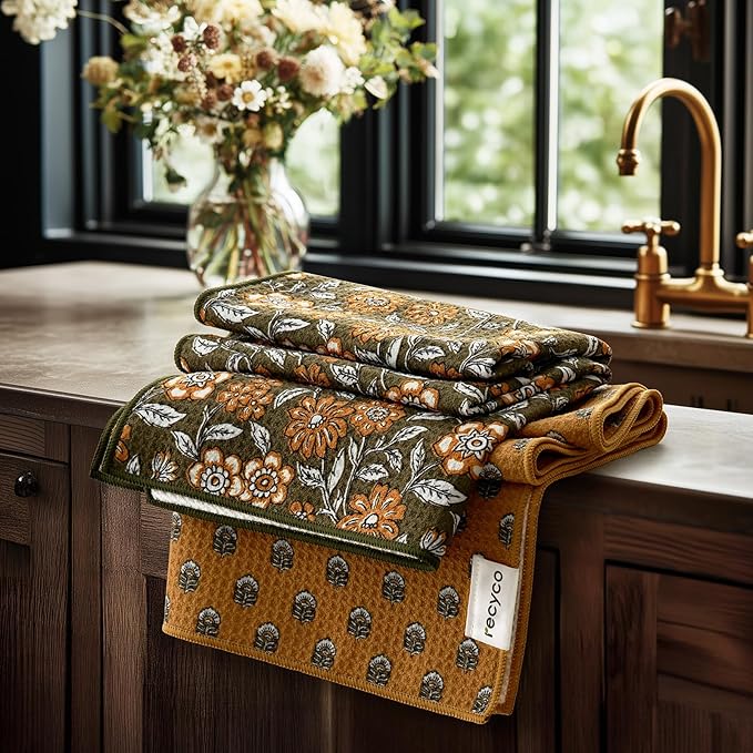 RECYCO Waffle Kitchen Towel Set of 2 by RECYCOHOMECOLLECTION