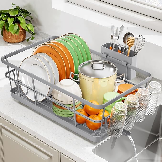 TOOLF Large Dish Drying Rack for Kitchen Counter, Kitchen Dish Racks by TOOLF