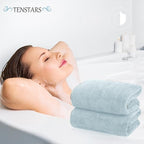 TENSTARS Silk Hemming Bath Towels - Image 5