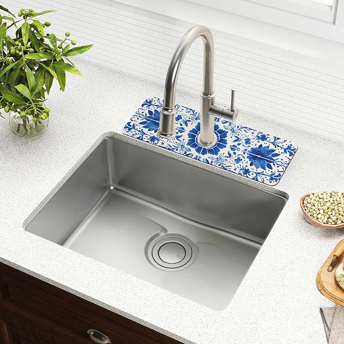 Kitchen Sink Splash Guard 2 PCS 14.7 Inch Sink Faucet Mat Splash Guard - Image 6