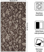 Dark Brown Spring Floral Hand Towels - Image 2