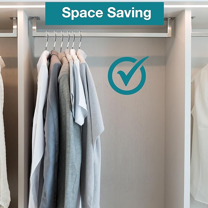 Heavy Duty Metal Hangers with Unique Hook Design Durable & Sturdy Coat Hangers - Image 7