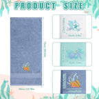 3 Pack Coastal Hand Towels for Bathroom 100% Cotton Embroidered Beach Bathroom - Image 2