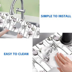 Water Lily Flower Kitchen Sink Splash Guard Mat Absorbent Fast Drying Mat - Image 5