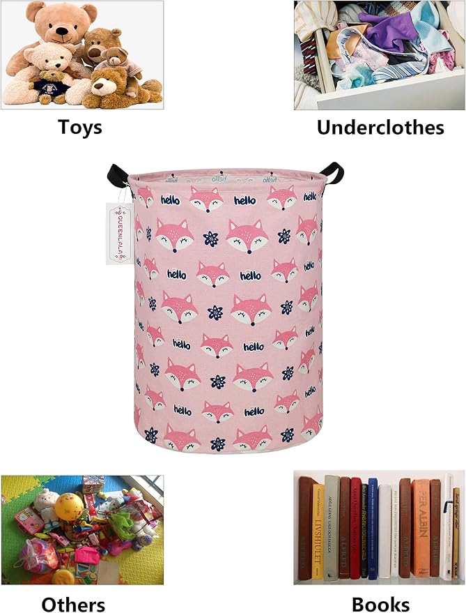 QUEENLALA Large Storage Basket, Laundry Hamper/Bathroom/Home Decor/Collapsible - Image 3