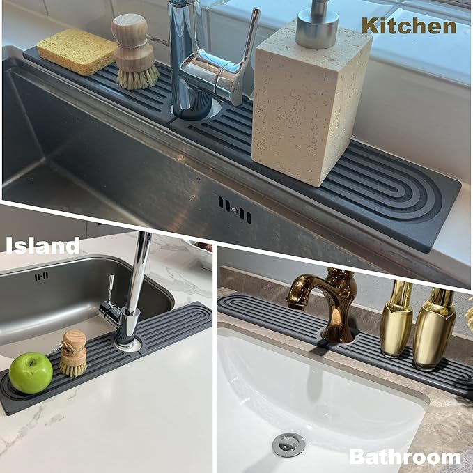 Faucet Mat for Kitchen Sink, Stone Drying Mat for Kitchen Counter, Stone Mat - Image 7