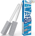 2 Pack Pumice Stone for Toilet Cleaning, Extra Long Handle for Removing Bowl by FAZMoss