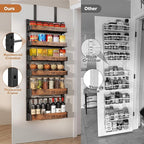 6-Tier Over The Door Pantry Organizer, Heavy-Duty Metal Wall Mount or Hanging - Image 3
