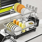Dish Drying Rack Kitchen 2-Tier 304 Stainless Steel Dish Racks by Arshray