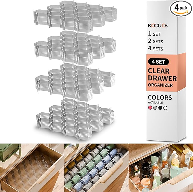 Honeycomb Separator Adjustable Drawer Organizer Divider by Kocuos+