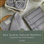 Silver Grey Washcloths Set of 6 Soft Facial Cloths 10” x 10” 100% Viscose - Image 3