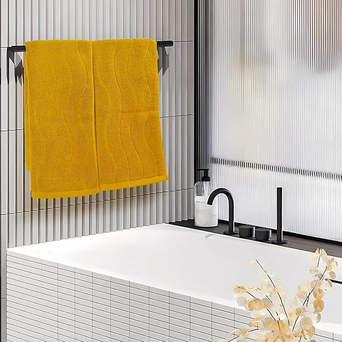 Jacquotha Wavy Striped Cotton Hand Towels, Dry Your Hand Instantly, 13x29 Inches - Image 6