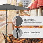 Simple Deluxe 9' Patio Umbrella Outdoor Table Market Yard Umbrella with Push Button Tilt/Crank - Image 6