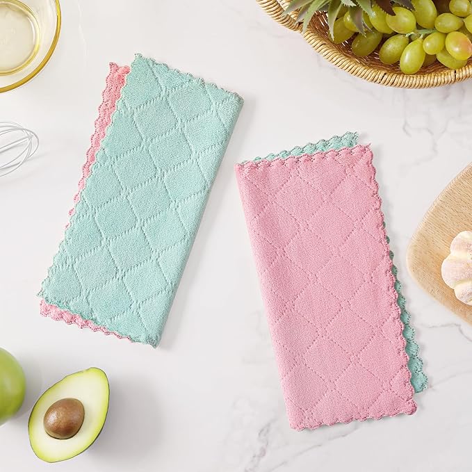Homaxy 12 Pack Kitchen Cloths Dish Towels, Super Soft and Absorbent Dish Cloths - Image 6