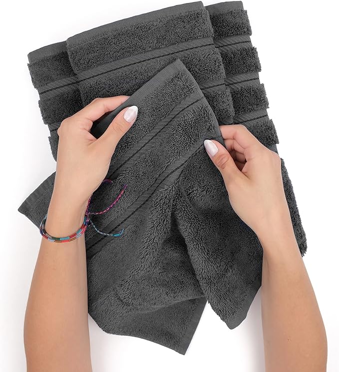 American Soft Linen Luxury 4 Piece Bath Towel Set, 600 GSM 100% Cotton Turkish - Image 5