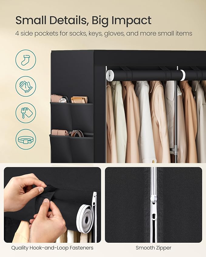 SONGMICS Portable Closet, Wardrobe Closet Organizer - Image 7