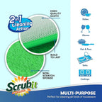 Scrub and Wipe Cleaning Pads – SCRUBIT Dual Sided Scouring Pad and Sponge - Image 3