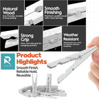 RIVEDA 50pcs Colored Wooden Clothes Pins, Clothespins - Image 4