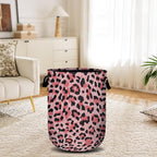Pink Leopard Laundry Basket, Laundry Hamper Collapsible Oxford Cloth - Image 6