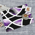 Purple Black White Geometric Abstract Dish Drying Mat - Image 4