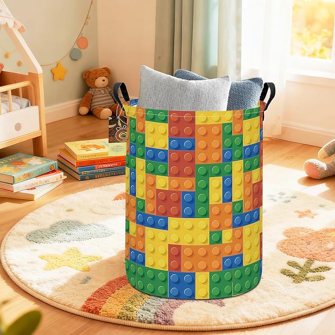 HUNRUNG Laundry Hamper, Large Canvas Fabric Lightweight Storage Basket Toy - Image 6