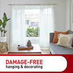 Command 10 lb Satin Nickel Curtain Rod Hooks, 2 Hangers and 4 Strips, No - Image 7