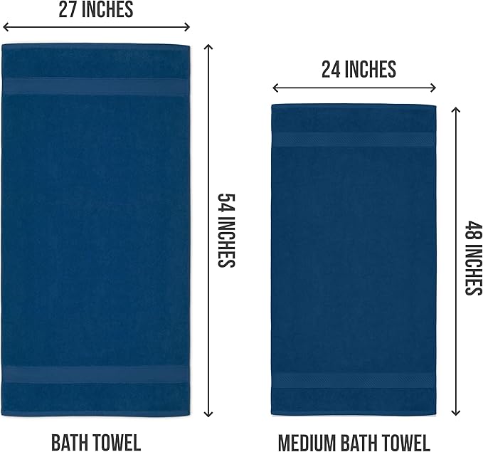 Utopia Towels 6 Pack Medium Bath Towel Set, 24 by 48 Inches, 500 GSM 100% Ring - Image 2