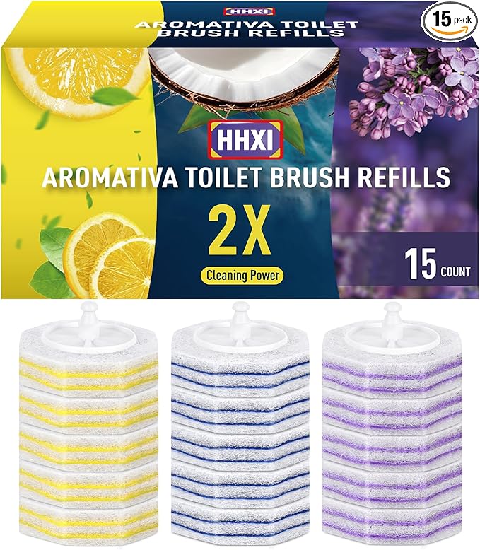 15Ct Aromative Toilet Brush Refills, Toilet Bowl Cleaner Refills, Double-Layer by Unknown