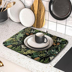 Green Plant Fern Leaves Floral Dish Drying Pad 16 x 18 Inch - Image 5