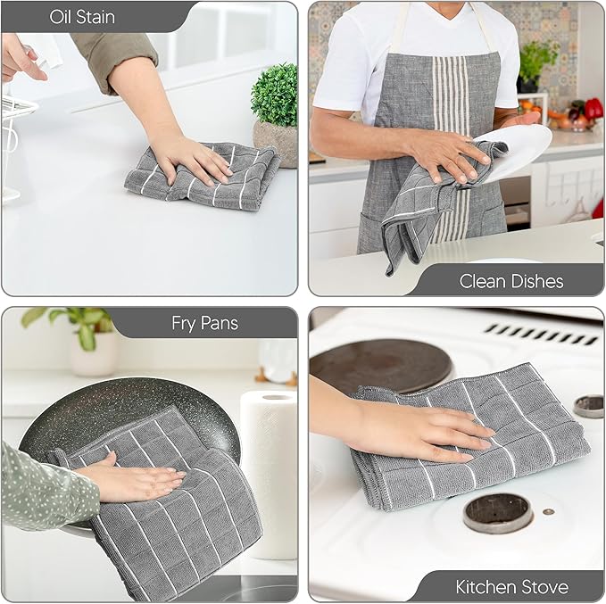 Utopia Towels - Microfiber Kitchen Towels, Super Absorbent 18 x 26 Inches - Image 4