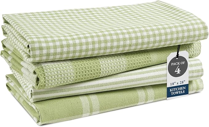LANE LINEN Cotton Kitchen Towels Set, Quick-Drying Dish Towels by LaneLinen