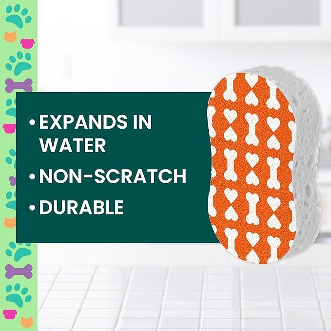 Scotch-Brite Dog Pop Up Non-Scratch Sponges, Limited Edition, Expands in Water - Image 2