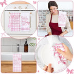 R HORSE Pink Bow Kitchen Dish Towels - Image 5