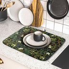 Green Plants Dish Drying Mat for Kitchen Counter Microfiber Absorbent Dish - Image 5