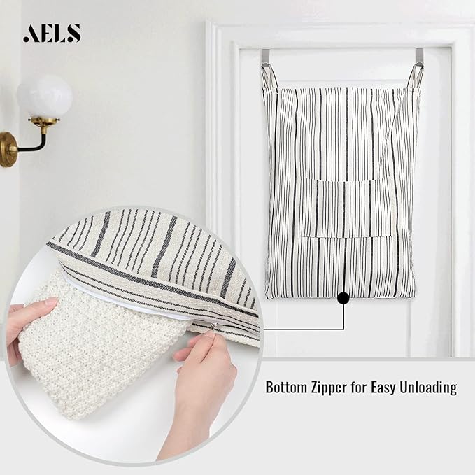 AELS Farmhouse Hanging Laundry Hamper - Image 2