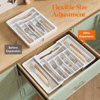 Lifewit Utensil Organizer for Kitchen Drawer, Expandable Cooking Silverware Tray - Image 7