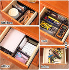 Vesici 80 Pcs Drawer Dividers Adjustable Plastic Organizer DIY Separators - Image 6