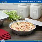 Nicole Home Collection Aluminum Pans 7” Round Disposable Foil Pans - Image 3