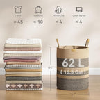 62L Striped Laundry Hamper - Image 4