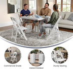 Flash Furniture Hercules Series Folding Chairs for Weddings and Formal Events, Stackable Commercial Event Seats with 1,000-lb. Static Weight Capacity, Set of 2, White - Image 6
