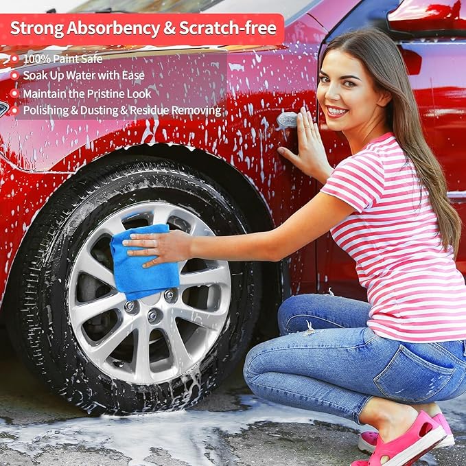 HOMERHYME Shop Towels, 150 Pack Cleaning Rags Microfiber Towels, Bulk - Image 4